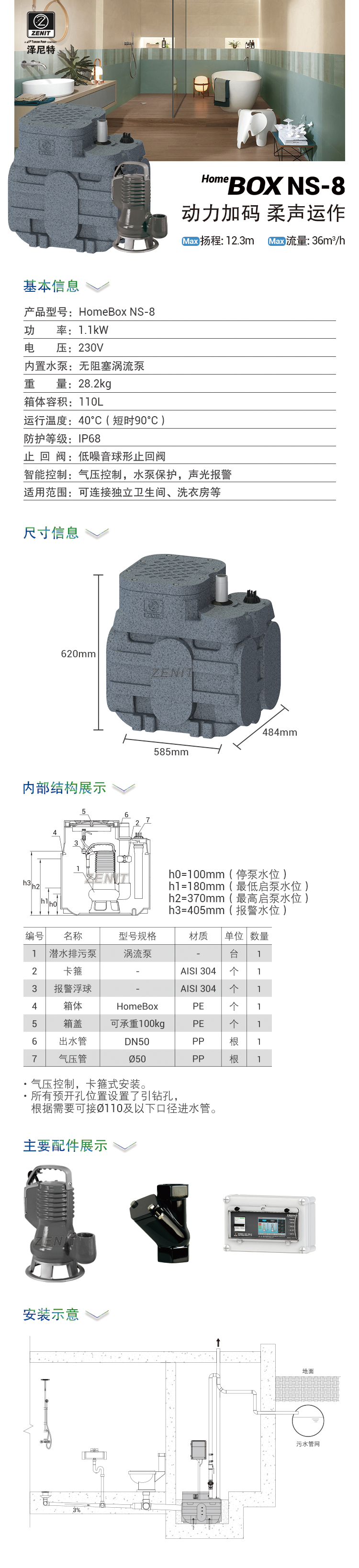 HomeBox NS-8 产品长图